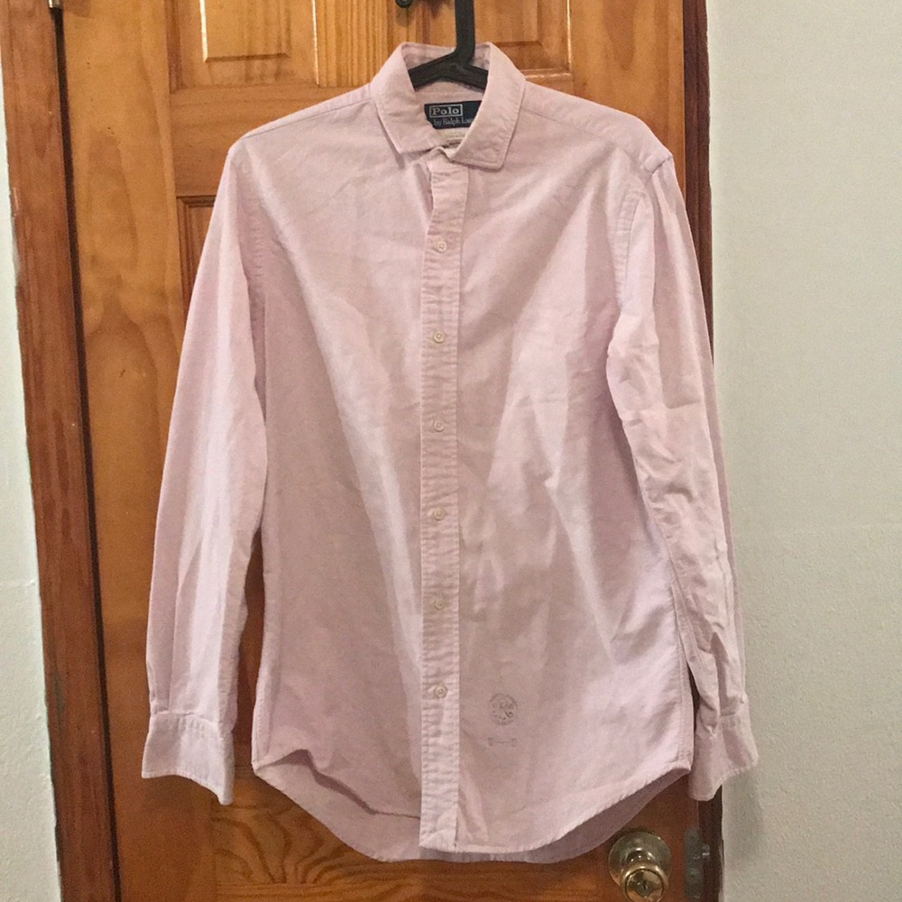 Pink Ralph Lauren polo dress shirt